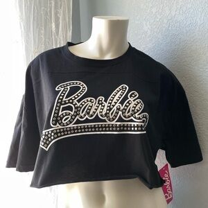 Barbie Top Barbie Studded Cropped Tee Shirt Sold Out in stores NEW